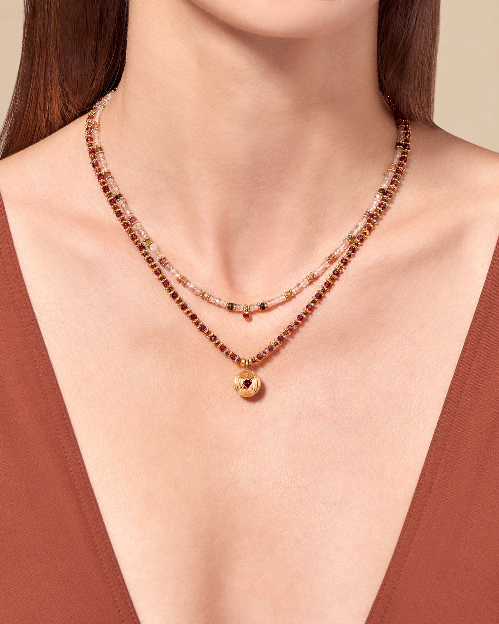 Prema K garnet necklace