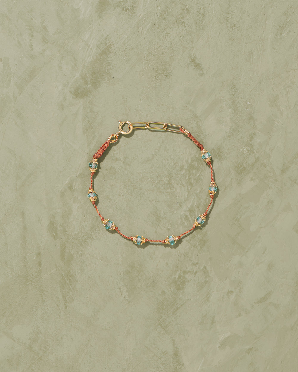 Peony Aquamarine Bracelet