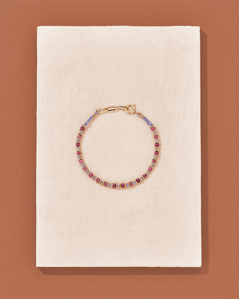 Kamala pink ruby bracelet