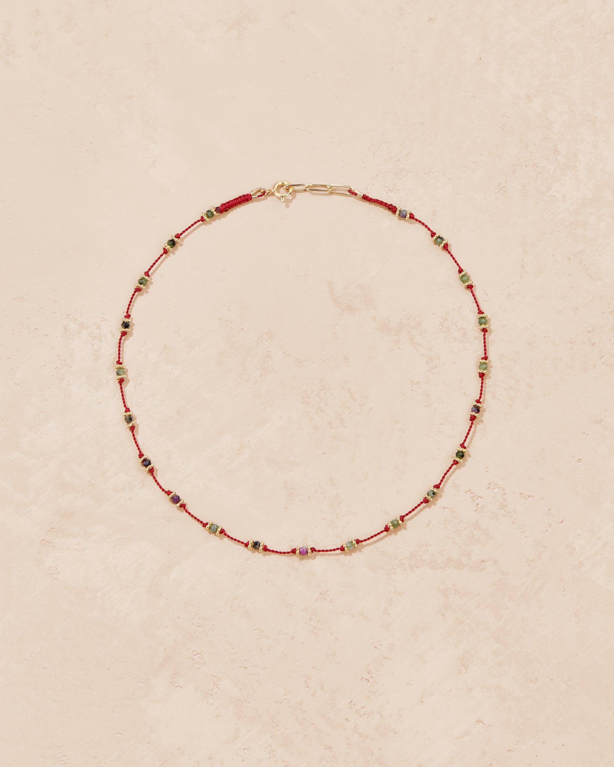 Red Lotus Zoïsite necklace