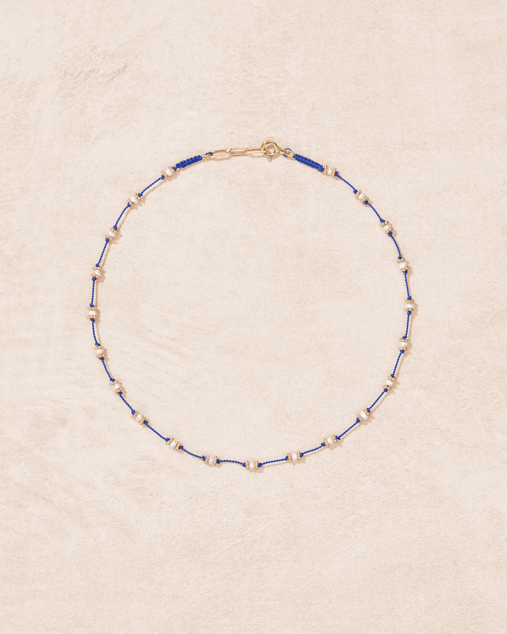 Blue Lotus necklace Freshwater pearls