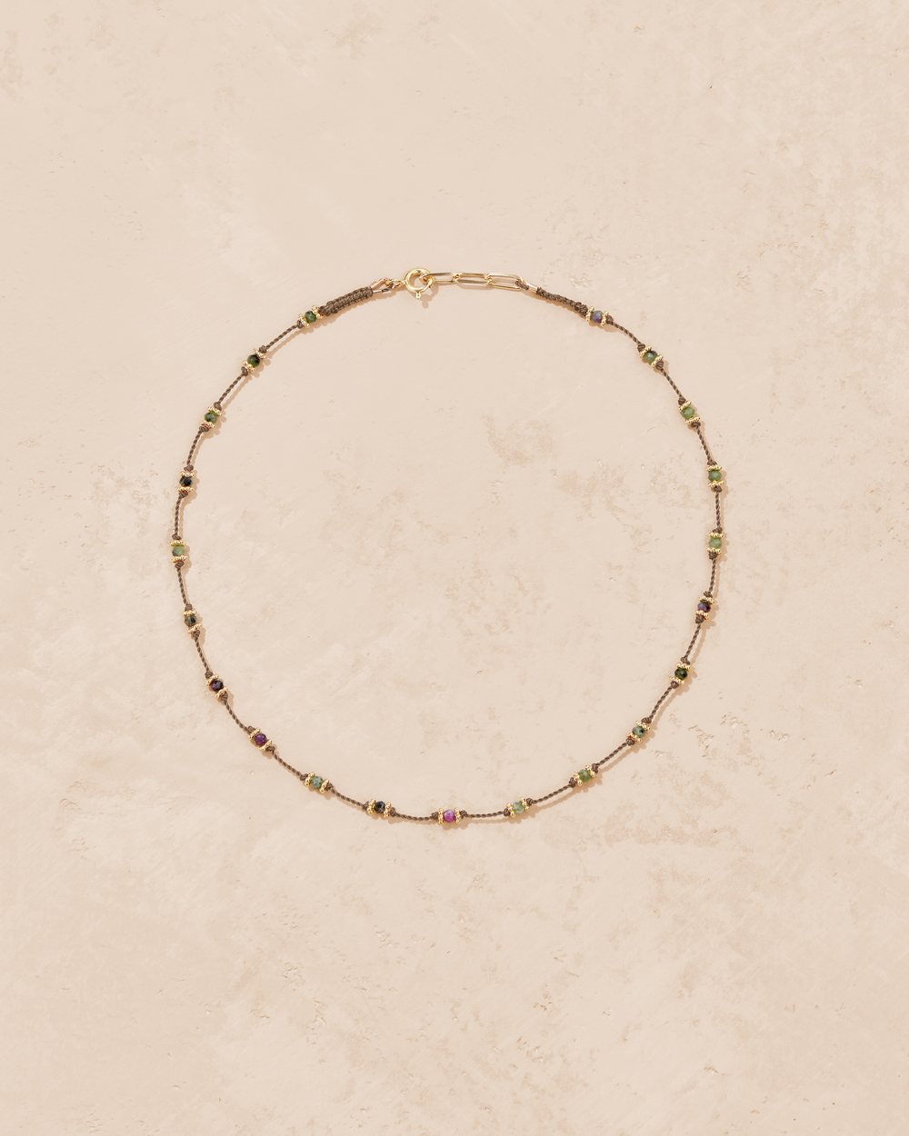 Lotus beige zoïsite necklace