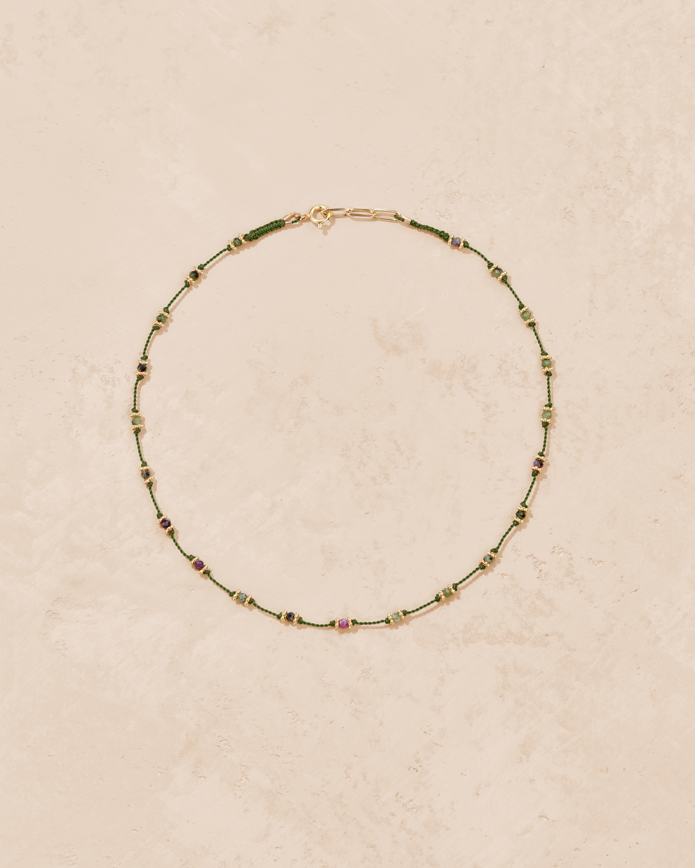 Lotus green zoïsite necklace