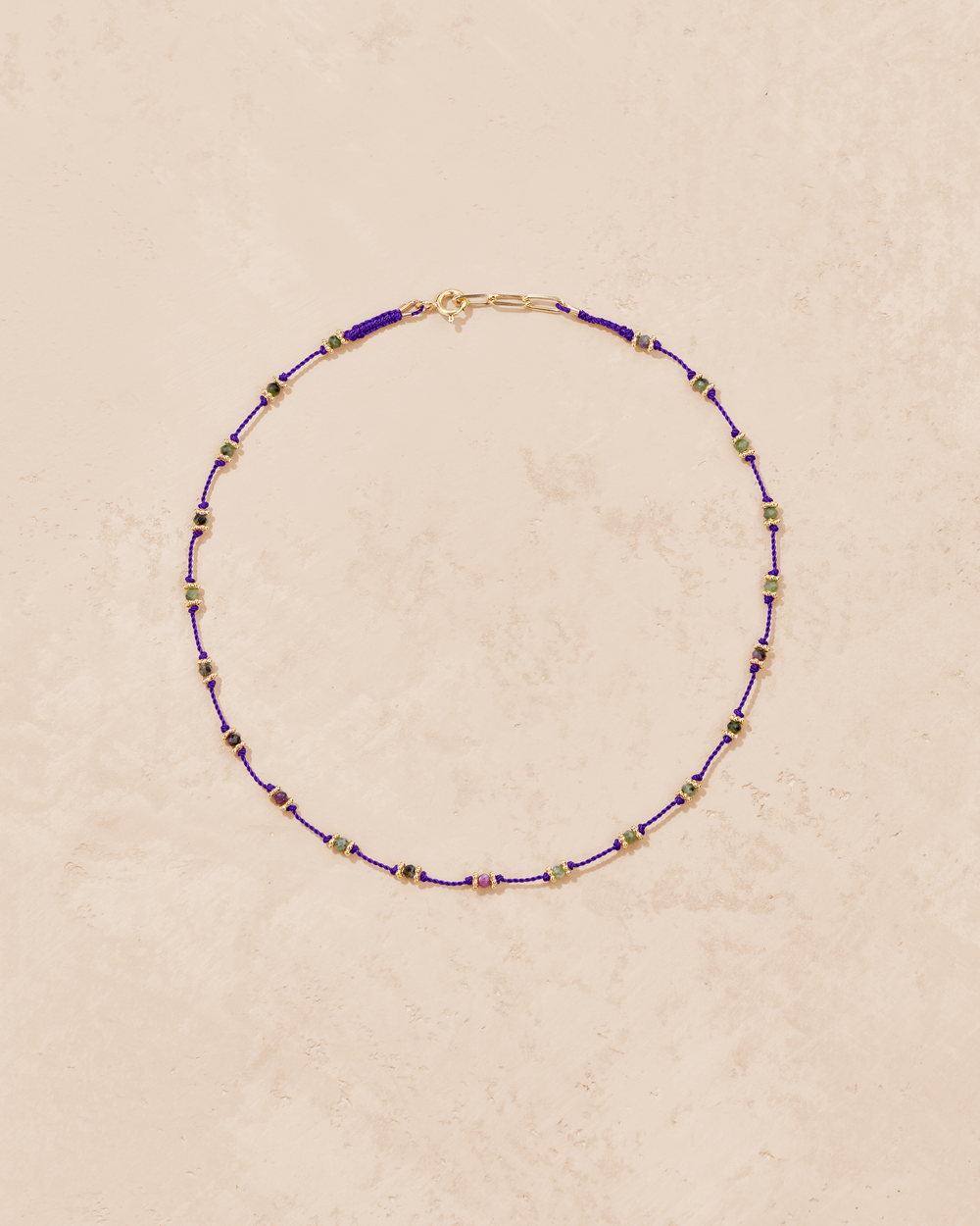 Lotus violet zoïsite necklace