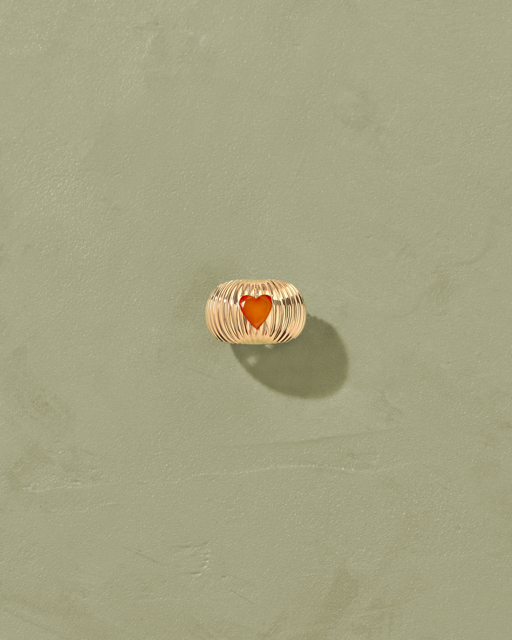 Prema Onyx Orange "Heart" Ring