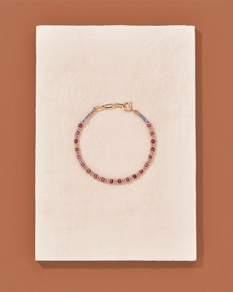 Kamala pink ruby bracelet - TITYARAVY