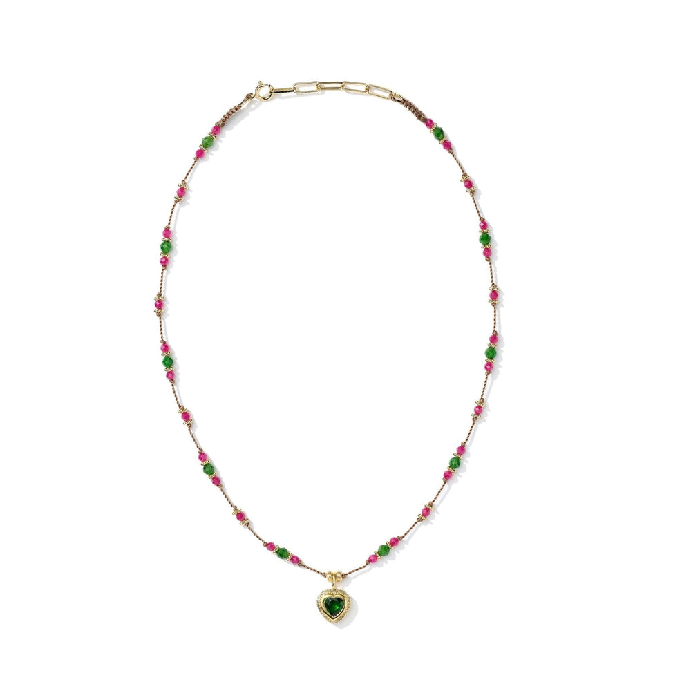 Gini P Diopside and rubellite necklace - TITYARAVY