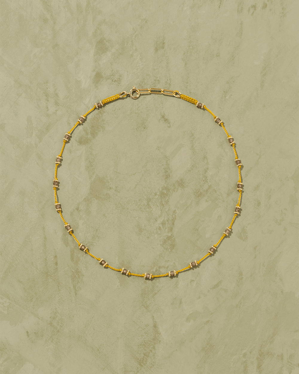 Lotus yellow smoky quartz necklace - TITYARAVY