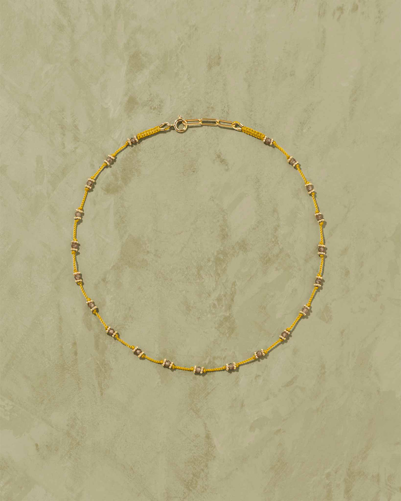 Collier Lotus jaune quartz fumé - TITYARAVY