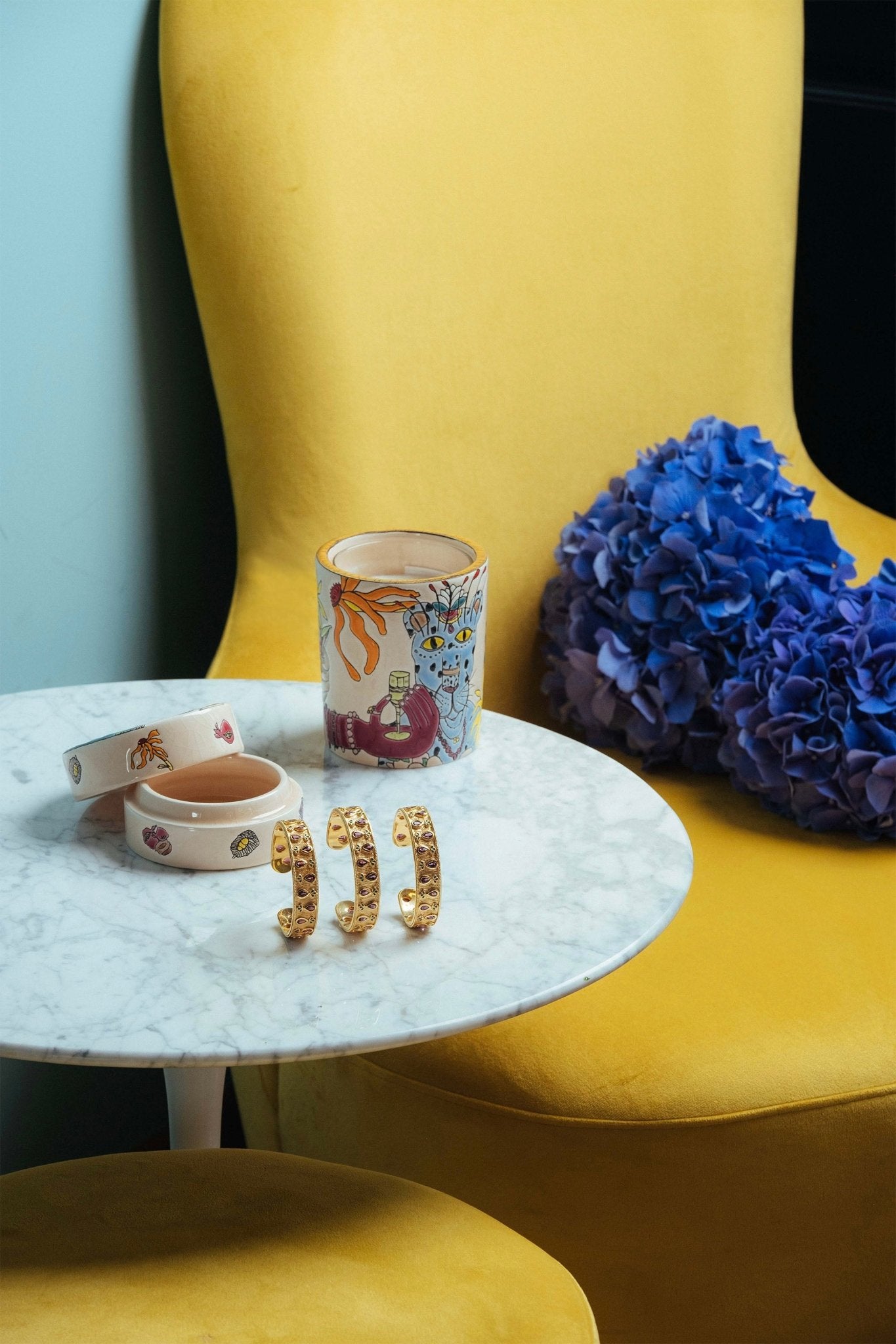 The "leopard at the table" candle jar - TITYARAVY