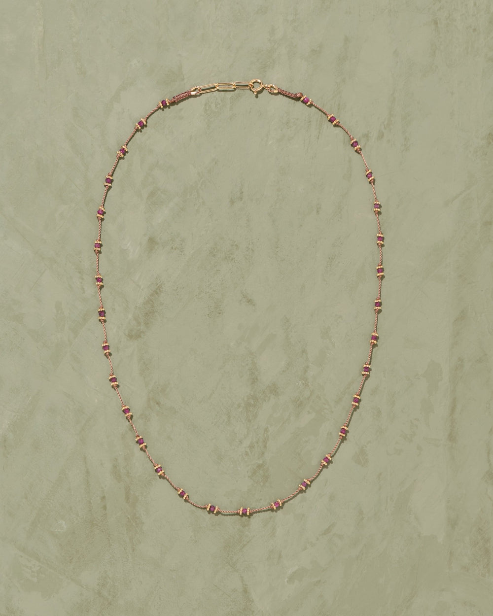 Lotus ruby long necklace - TITYARAVY